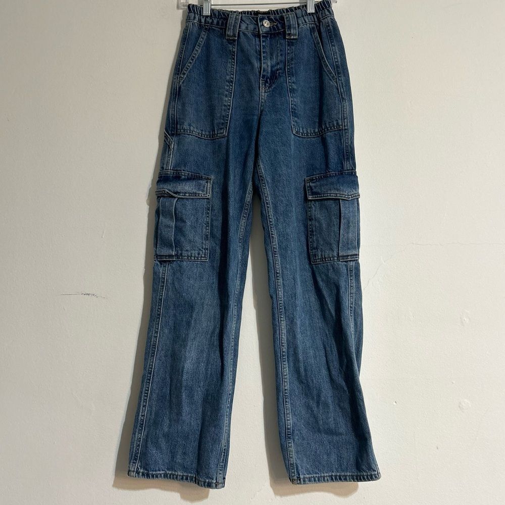 BDG Urban Outfitters Skate Baggy Cargo Straight Leg Jeans Size 25